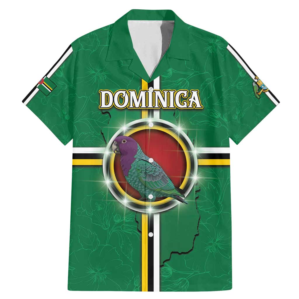 Personalized Dominica Family Matching Mermaid Dress and Hawaiian Shirt Sisserou Parrot With Hibiscus Patterns - Wonder Print Shop
