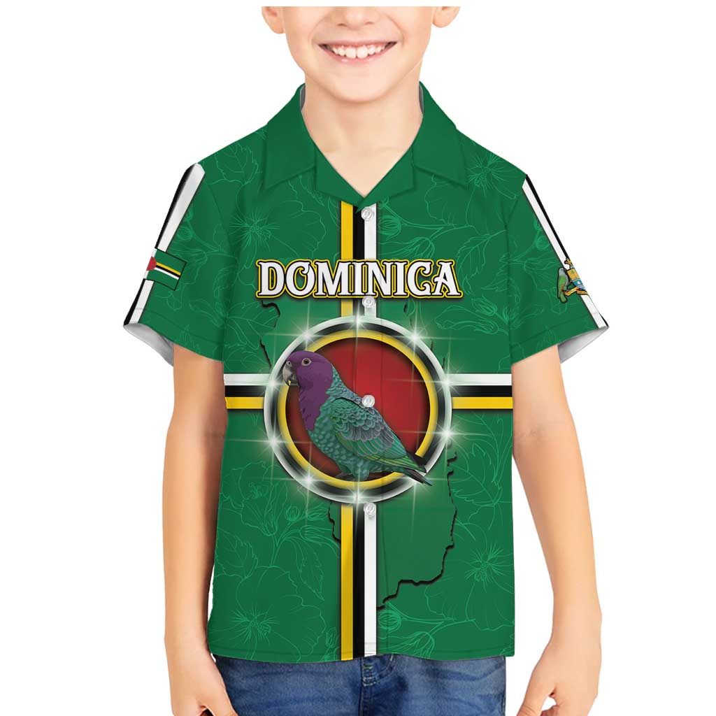Personalized Dominica Family Matching Mermaid Dress and Hawaiian Shirt Sisserou Parrot With Hibiscus Patterns - Wonder Print Shop