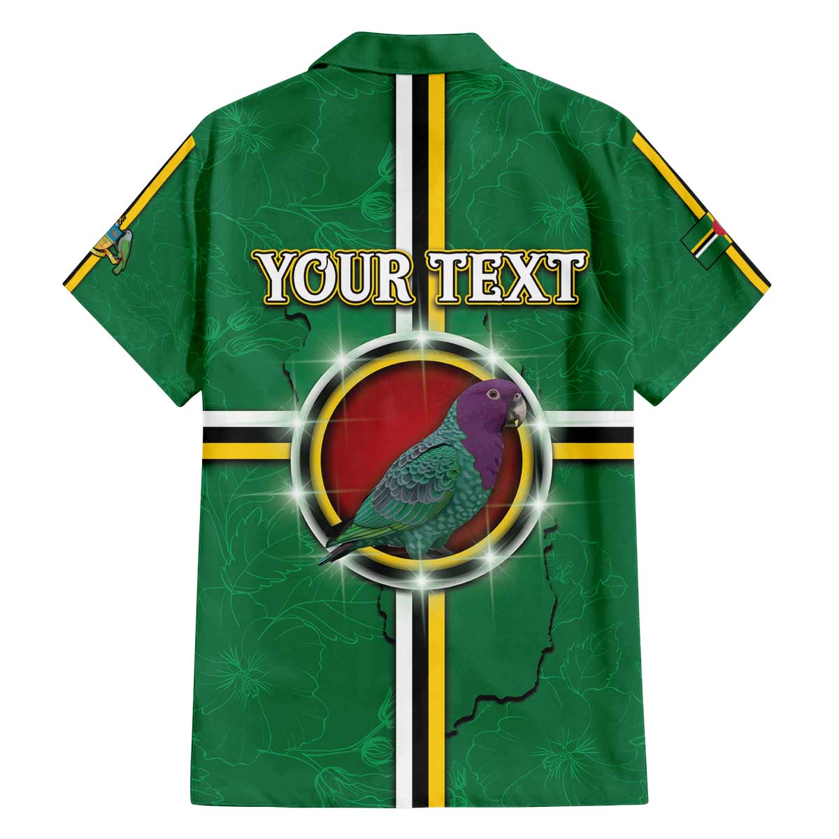 Personalized Dominica Family Matching Off The Shoulder Long Sleeve Dress and Hawaiian Shirt Sisserou Parrot With Hibiscus Patterns - Wonder Print Shop