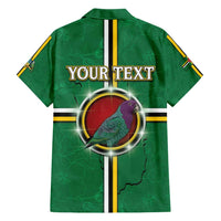 Personalized Dominica Family Matching Short Sleeve Bodycon Dress and Hawaiian Shirt Sisserou Parrot With Hibiscus Patterns - Wonder Print Shop