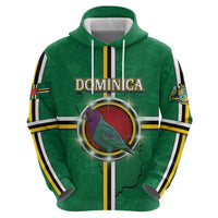 Personalized Dominica Hoodie Sisserou Parrot With Hibiscus Patterns - Wonder Print Shop
