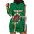 Personalized Dominica Hoodie Dress Sisserou Parrot With Hibiscus Patterns - Wonder Print Shop