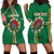 Personalized Dominica Hoodie Dress Sisserou Parrot With Hibiscus Patterns - Wonder Print Shop