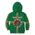 Personalized Dominica Kid Hoodie Sisserou Parrot With Hibiscus Patterns - Wonder Print Shop