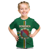 Personalized Dominica Kid T Shirt Sisserou Parrot With Hibiscus Patterns - Wonder Print Shop