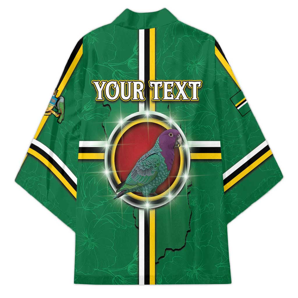 Personalized Dominica Kimono Sisserou Parrot With Hibiscus Patterns - Wonder Print Shop