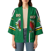 Personalized Dominica Kimono Sisserou Parrot With Hibiscus Patterns - Wonder Print Shop