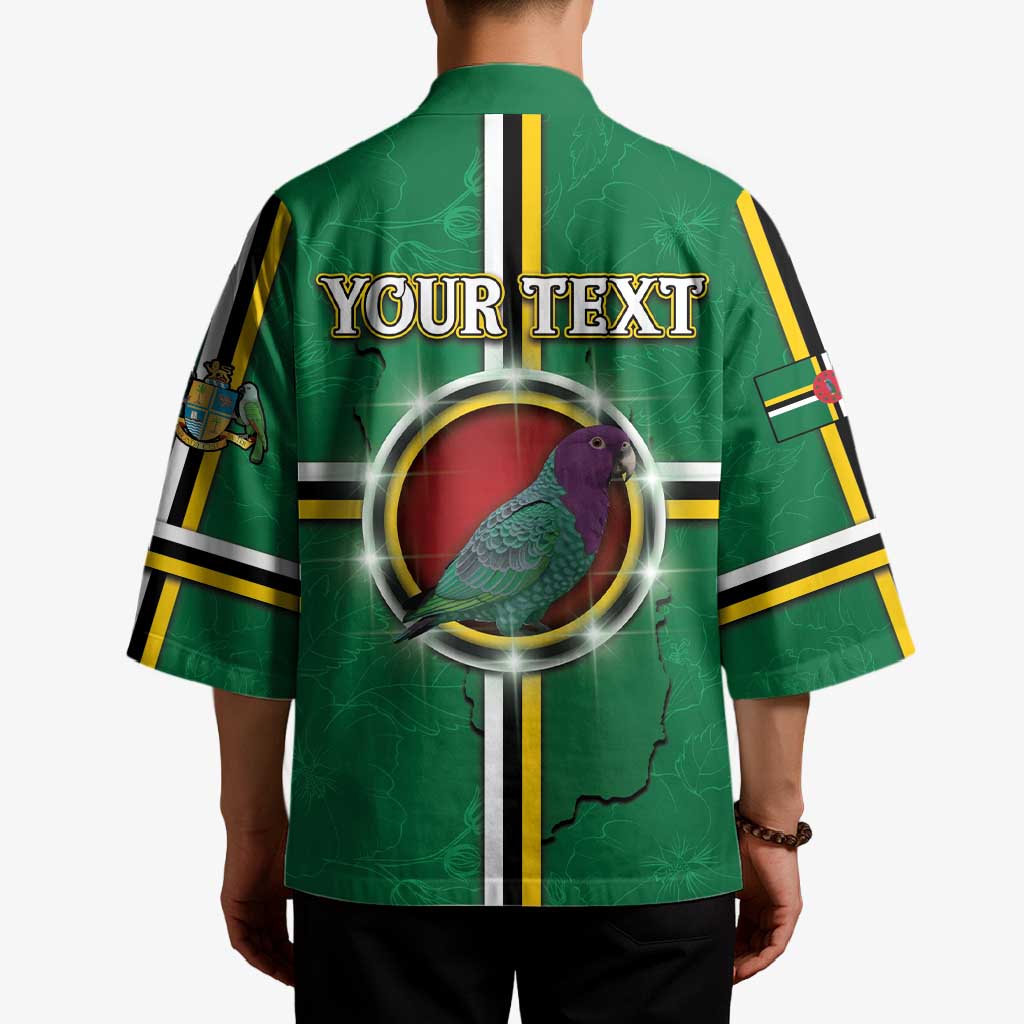 Personalized Dominica Kimono Sisserou Parrot With Hibiscus Patterns - Wonder Print Shop