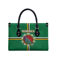 Dominica Leather Bag Sisserou Parrot With Hibiscus Patterns - Wonder Print Shop