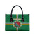 Dominica Leather Bag Sisserou Parrot With Hibiscus Patterns - Wonder Print Shop