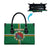 Dominica Leather Bag Sisserou Parrot With Hibiscus Patterns - Wonder Print Shop