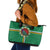 Dominica Leather Tote Bag Sisserou Parrot With Hibiscus Patterns - Wonder Print Shop