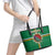 Dominica Leather Tote Bag Sisserou Parrot With Hibiscus Patterns - Wonder Print Shop