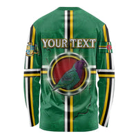 Personalized Dominica Long Sleeve Shirt Sisserou Parrot With Hibiscus Patterns - Wonder Print Shop