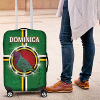 Dominica Luggage Cover Sisserou Parrot With Hibiscus Patterns - Wonder Print Shop