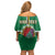 Personalized Dominica Off Shoulder Short Dress Sisserou Parrot With Hibiscus Patterns - Wonder Print Shop