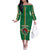 Personalized Dominica Off The Shoulder Long Sleeve Dress Sisserou Parrot With Hibiscus Patterns - Wonder Print Shop