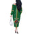 Personalized Dominica Off The Shoulder Long Sleeve Dress Sisserou Parrot With Hibiscus Patterns - Wonder Print Shop