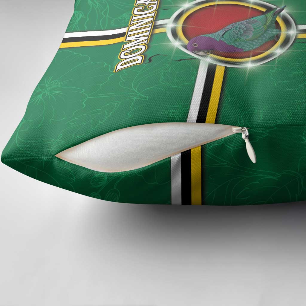 Dominica Pillow Cover Sisserou Parrot With Hibiscus Patterns - Wonder Print Shop