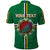 Personalized Dominica Polo Shirt Sisserou Parrot With Hibiscus Patterns - Wonder Print Shop