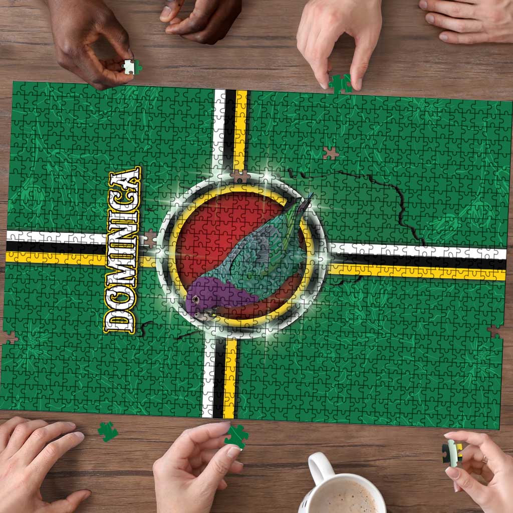 Dominica Puzzle Sisserou Parrot With Hibiscus Patterns - Wonder Print Shop
