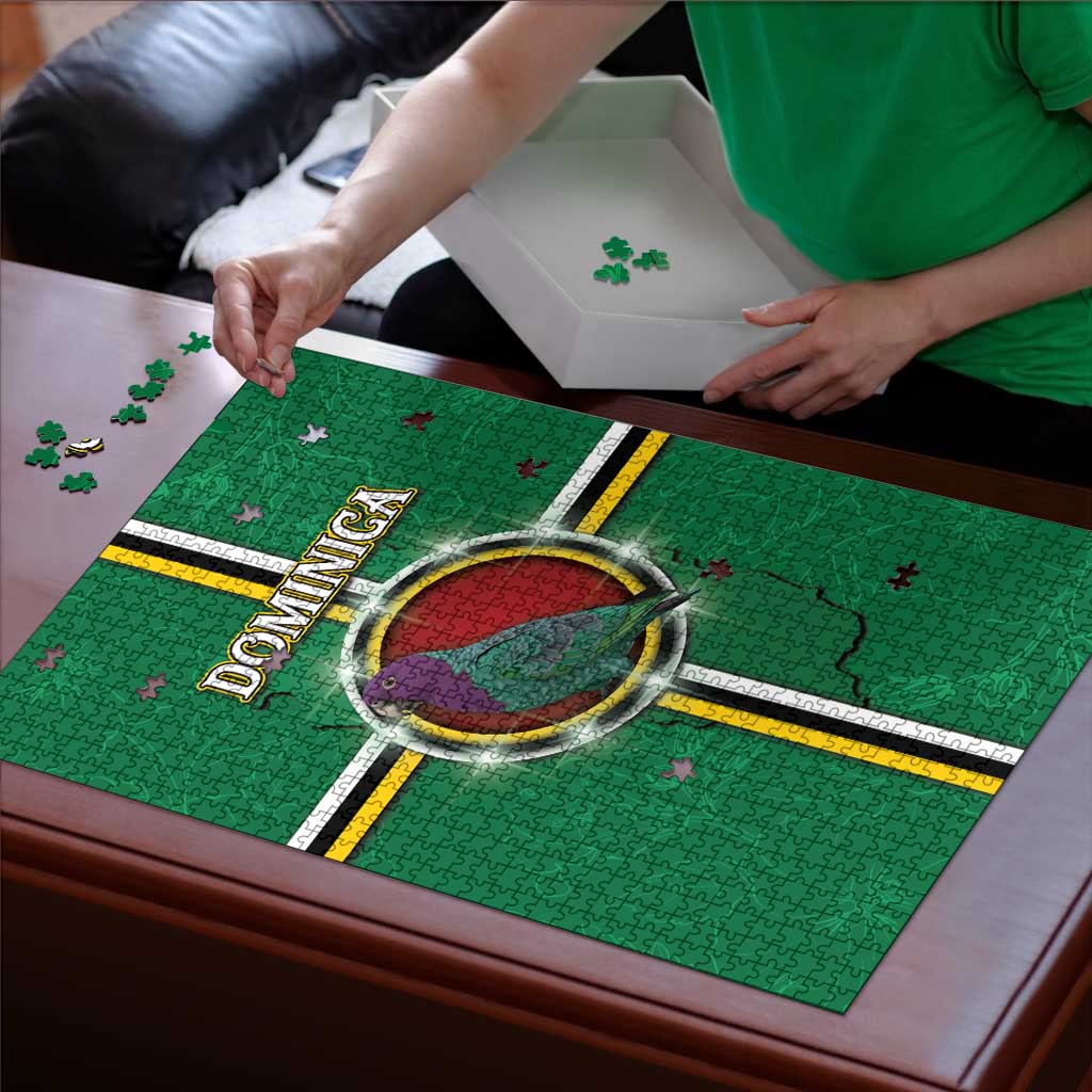 Dominica Puzzle Sisserou Parrot With Hibiscus Patterns - Wonder Print Shop