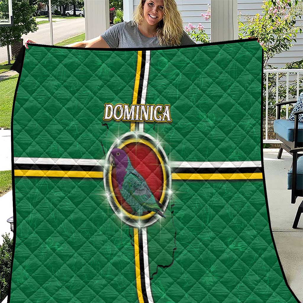 Dominica Quilt Sisserou Parrot With Hibiscus Patterns - Wonder Print Shop