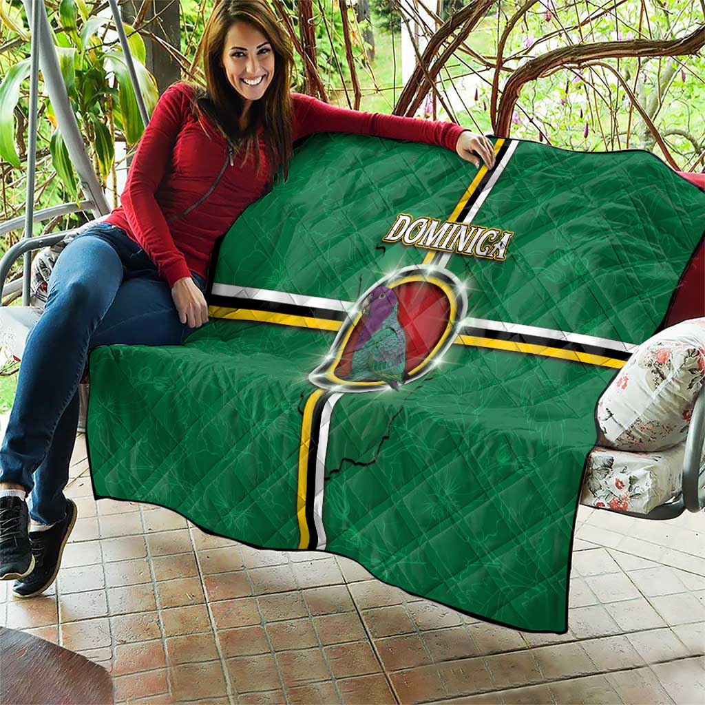 Dominica Quilt Sisserou Parrot With Hibiscus Patterns - Wonder Print Shop