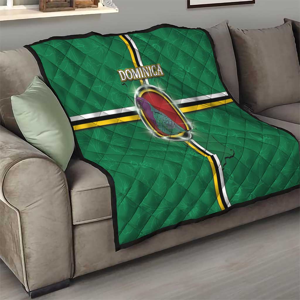 Dominica Quilt Sisserou Parrot With Hibiscus Patterns - Wonder Print Shop