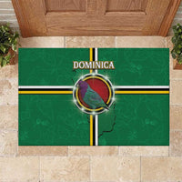 Dominica Rubber Doormat Sisserou Parrot With Hibiscus Patterns - Wonder Print Shop