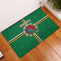 Dominica Rubber Doormat Sisserou Parrot With Hibiscus Patterns - Wonder Print Shop