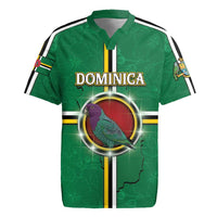 Personalized Dominica Rugby Jersey Sisserou Parrot With Hibiscus Patterns - Wonder Print Shop
