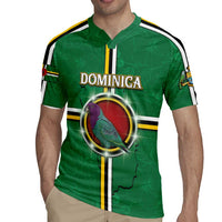 Personalized Dominica Rugby Jersey Sisserou Parrot With Hibiscus Patterns - Wonder Print Shop