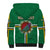 Personalized Dominica Sherpa Hoodie Sisserou Parrot With Hibiscus Patterns - Wonder Print Shop