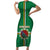 Personalized Dominica Short Sleeve Bodycon Dress Sisserou Parrot With Hibiscus Patterns - Wonder Print Shop