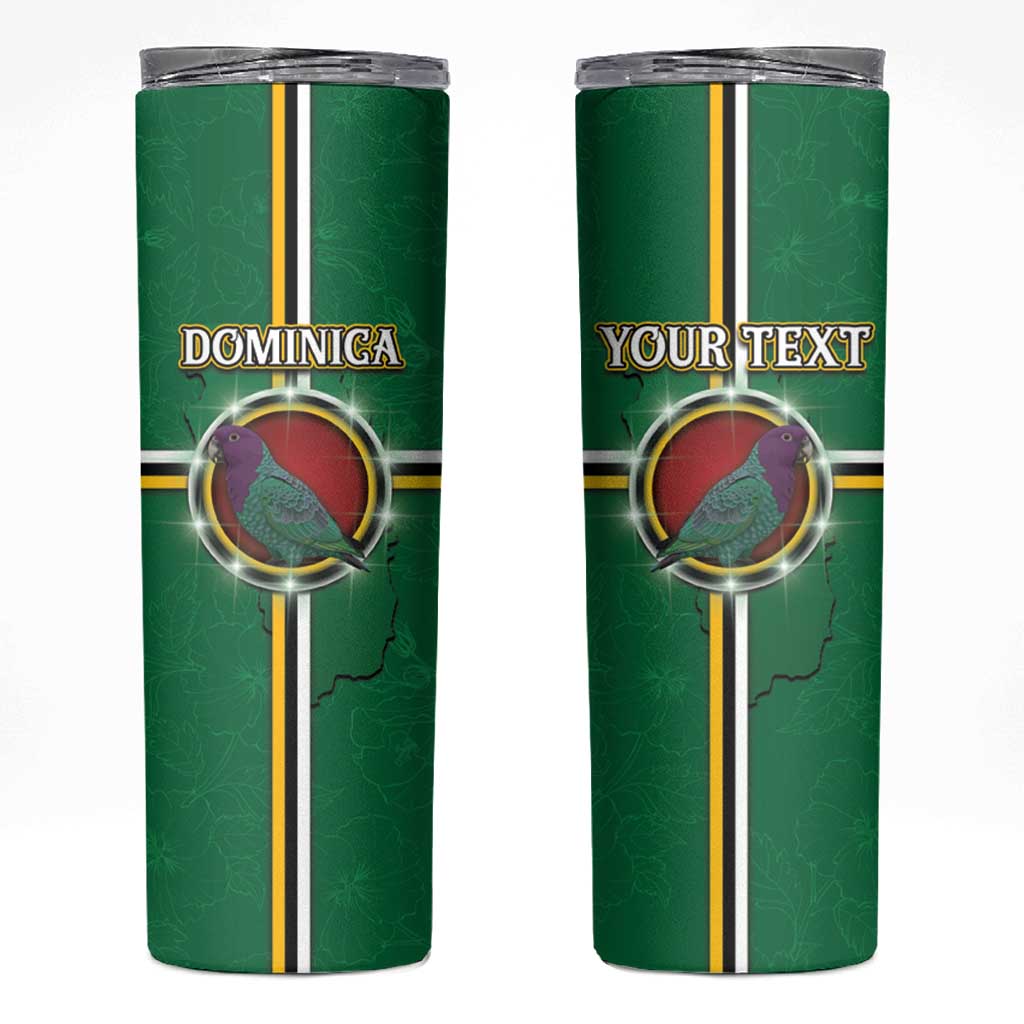 Personalized Dominica Skinny Tumbler Sisserou Parrot With Hibiscus Patterns - Wonder Print Shop