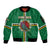 Personalized Dominica Sleeve Zip Bomber Jacket Sisserou Parrot With Hibiscus Patterns - Wonder Print Shop