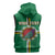 Personalized Dominica Sleeveless Hoodie Sisserou Parrot With Hibiscus Patterns - Wonder Print Shop
