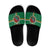 Dominica Slide Sandals Sisserou Parrot With Hibiscus Patterns - Wonder Print Shop