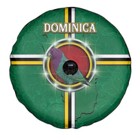 Dominica Spare Tire Cover Sisserou Parrot With Hibiscus Patterns - Wonder Print Shop