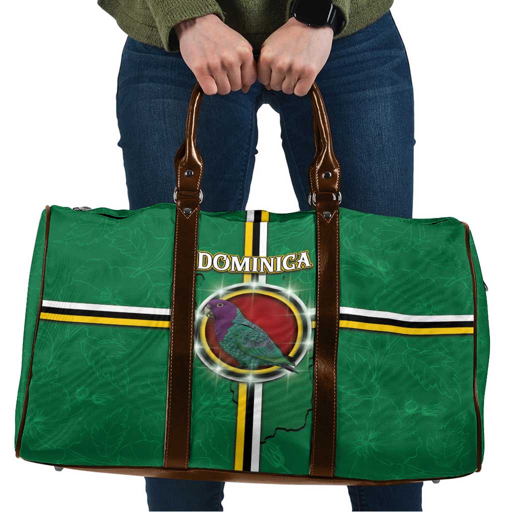 Dominica Travel Bag Sisserou Parrot With Hibiscus Patterns - Wonder Print Shop