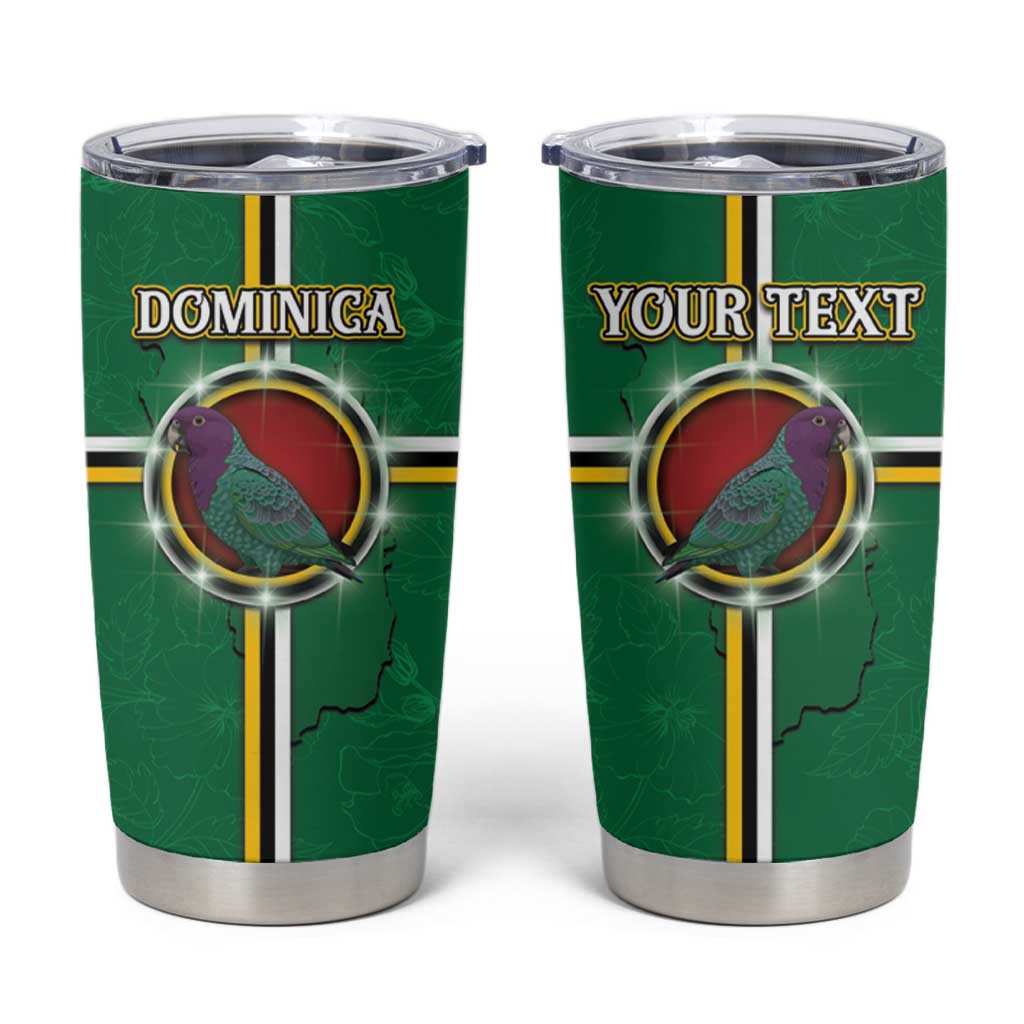 Personalized Dominica Tumbler Cup Sisserou Parrot With Hibiscus Patterns - Wonder Print Shop