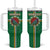 Personalized Dominica Tumbler With Handle Sisserou Parrot With Hibiscus Patterns - Wonder Print Shop