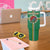 Personalized Dominica Tumbler With Handle Sisserou Parrot With Hibiscus Patterns - Wonder Print Shop