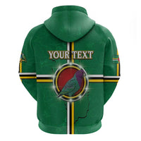 Personalized Dominica Zip Hoodie Sisserou Parrot With Hibiscus Patterns - Wonder Print Shop