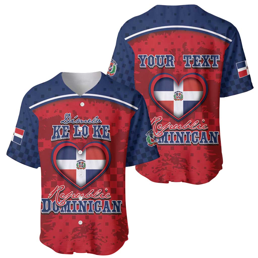 Personalized Dominican Republic Baseball Jersey Dimelo Ke Lo Ke - Wonder Print Shop