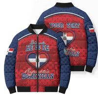Personalized Dominican Republic Bomber Puffer Jacket Dimelo Ke Lo Ke - Wonder Print Shop