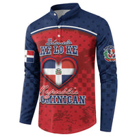 Personalized Dominican Republic Button Sweatshirt Dimelo Ke Lo Ke - Wonder Print Shop