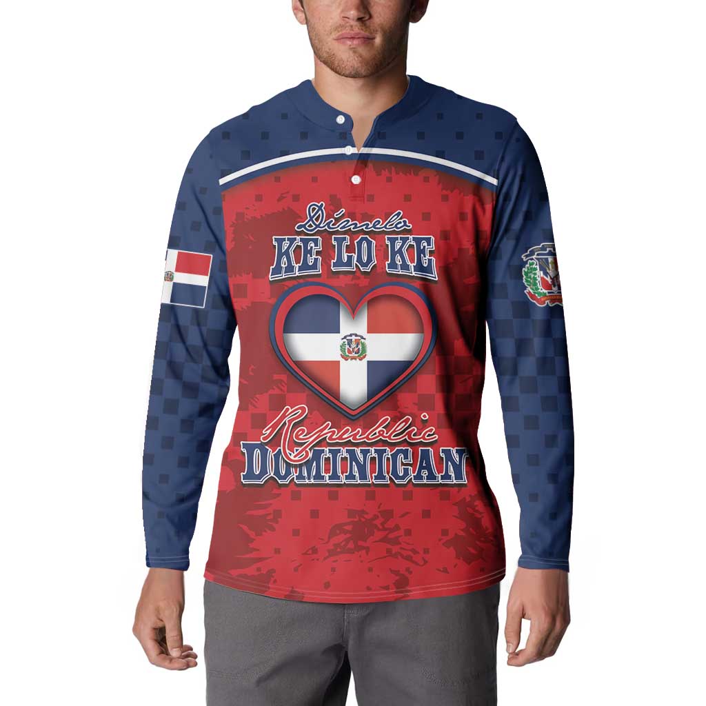 Personalized Dominican Republic Button Sweatshirt Dimelo Ke Lo Ke - Wonder Print Shop