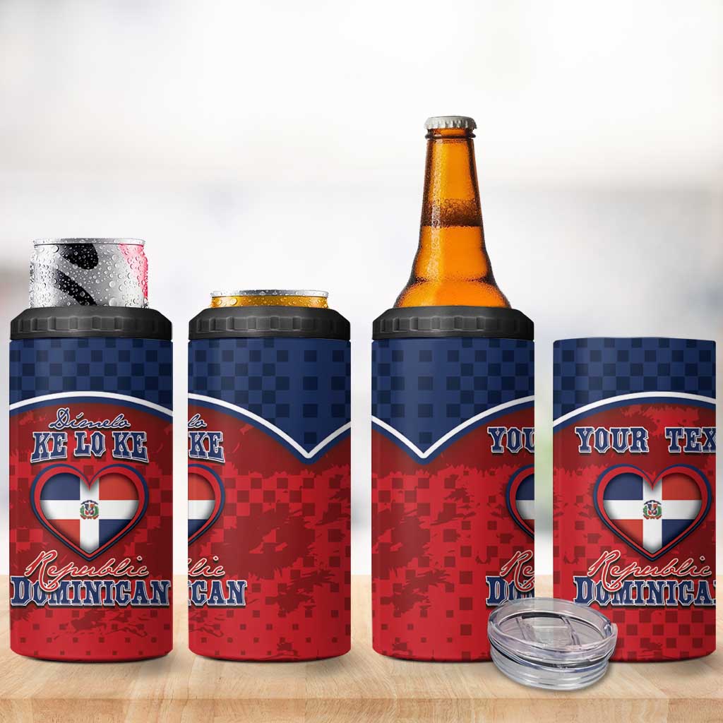Personalized Dominican Republic 4 in 1 Can Cooler Tumbler Dimelo Ke Lo Ke - Wonder Print Shop